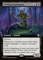 Glossy Finish Secrets of Strixhaven Commander Defiling Daemogoth