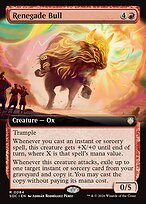 Glossy Finish Secrets of Strixhaven Commander Renegade Bull