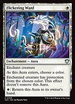 Glossy Finish Secrets of Strixhaven Commander Flickering Ward