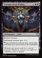 Glossy Finish Secrets of Strixhaven Commander Screams from Within