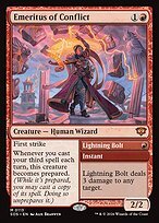 Glossy Finish Secrets of Strixhaven Emeritus of Conflict // Lightning Bolt