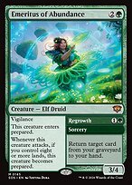 Glossy Finish Secrets of Strixhaven Emeritus of Abundance // Regrowth