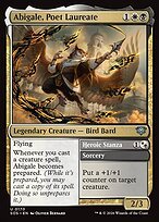 Glossy Finish Secrets of Strixhaven Abigale, Poet Laureate // Heroic Stanza