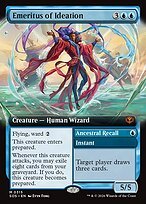 Glossy Finish Secrets of Strixhaven Emeritus of Ideation // Ancestral Recall