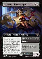 Glossy Finish Secrets of Strixhaven Scheming Silvertongue // Sign in Blood