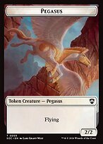 Glossy Finish Secrets of Strixhaven Commander Tokens Pegasus