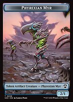 Glossy Finish Secrets of Strixhaven Commander Tokens Phyrexian Myr