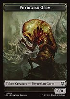 Glossy Finish Secrets of Strixhaven Commander Tokens Phyrexian Germ