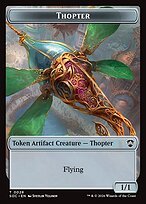 Glossy Finish Secrets of Strixhaven Commander Tokens Thopter